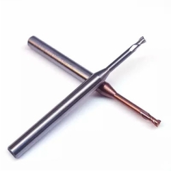 Mircro 2 flutes end mill for aluminum copper siliver